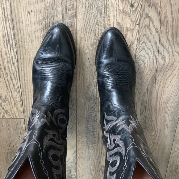 Dan Post Mens Milwaukee Round Toe Casual Boots Mid Calf - Black - Size 9.5 D US - Picture 3 of 8